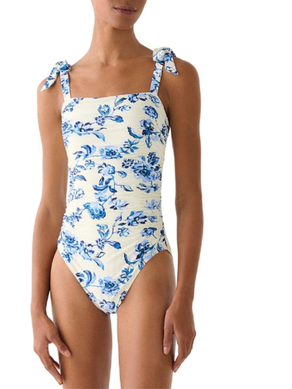 Kate Spade New York Shirred One Piece Swimsuit Multicolor Size M 12045